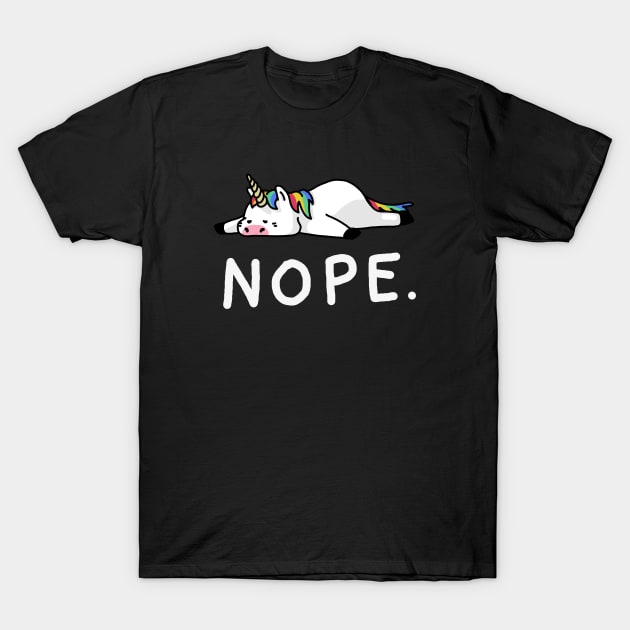 Nope Not Today Shirt Funny Lazy Unicorn shirt T-Shirt by vo_maria